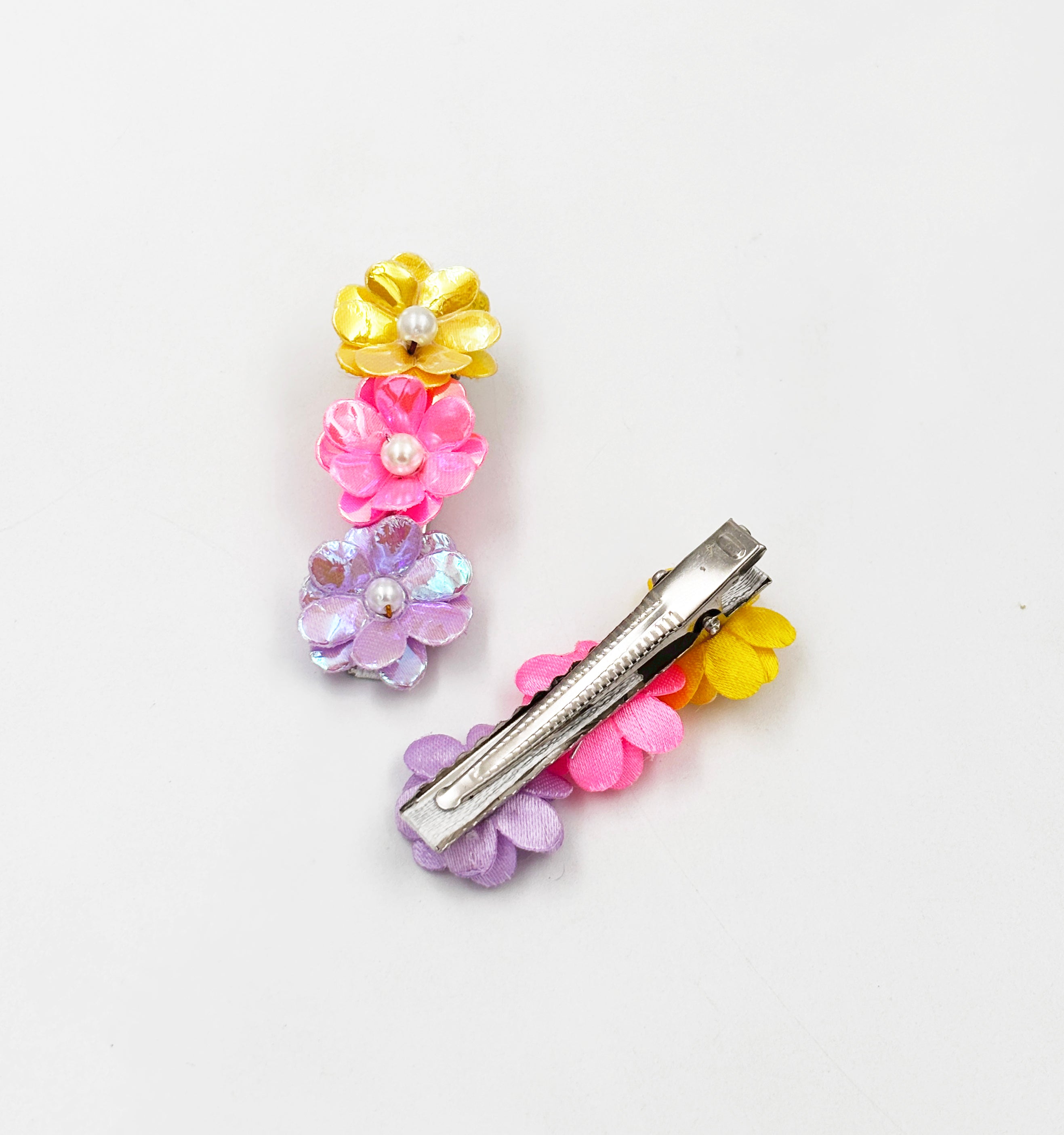 Image of Glam Floral Hair Clips - MultiColor