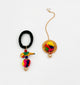 Kids Pom Pom & Parrot Detailed Maang Teeka & Rubber Band Set
