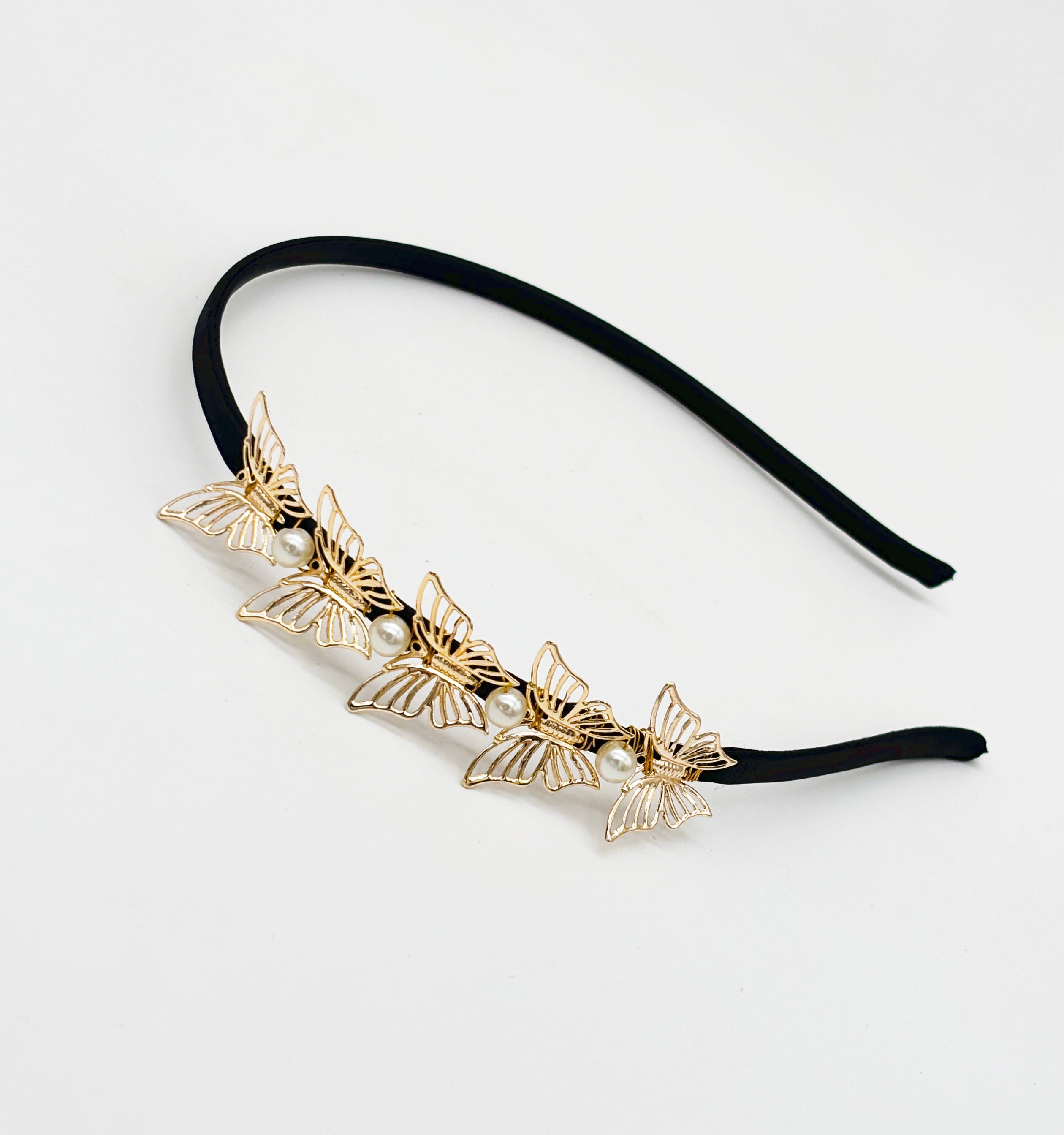 Butterflies & Pearls Embellished Hairband