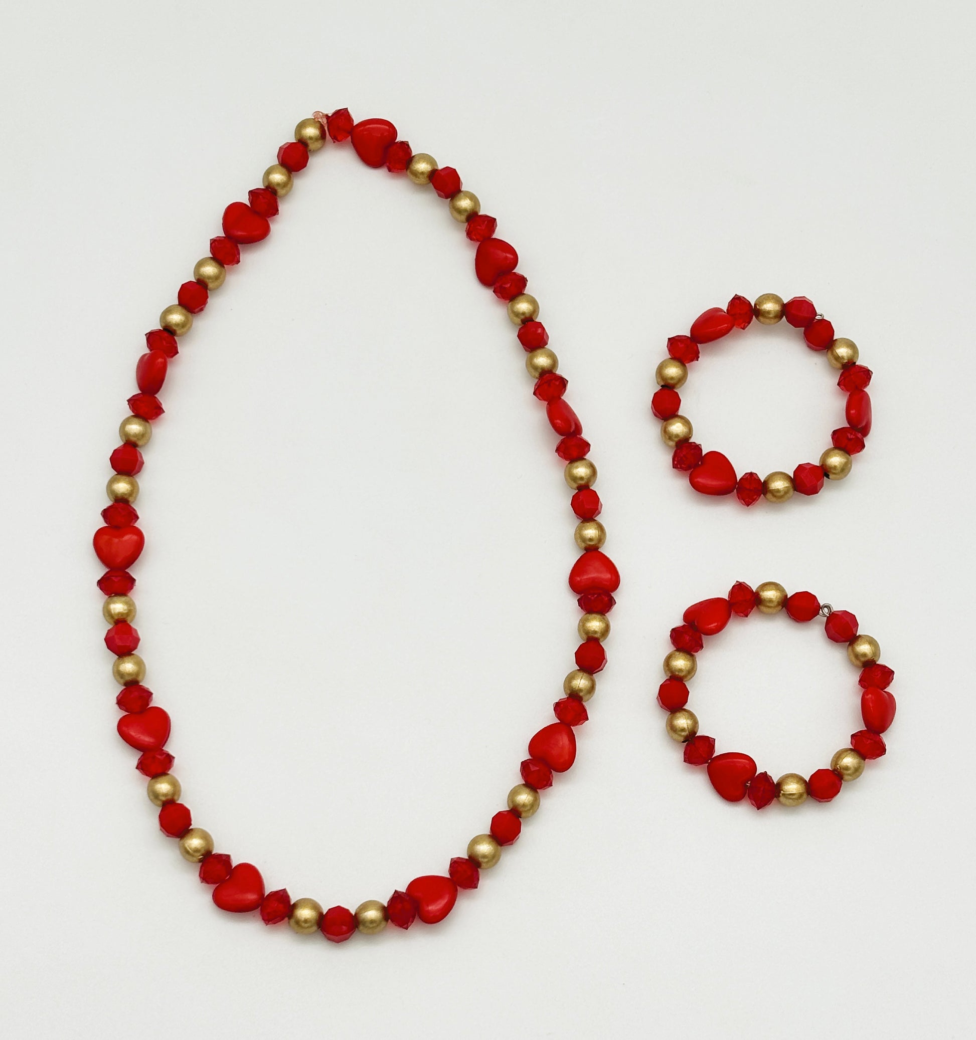 Beaded Necklace & 2 Bracelets Set