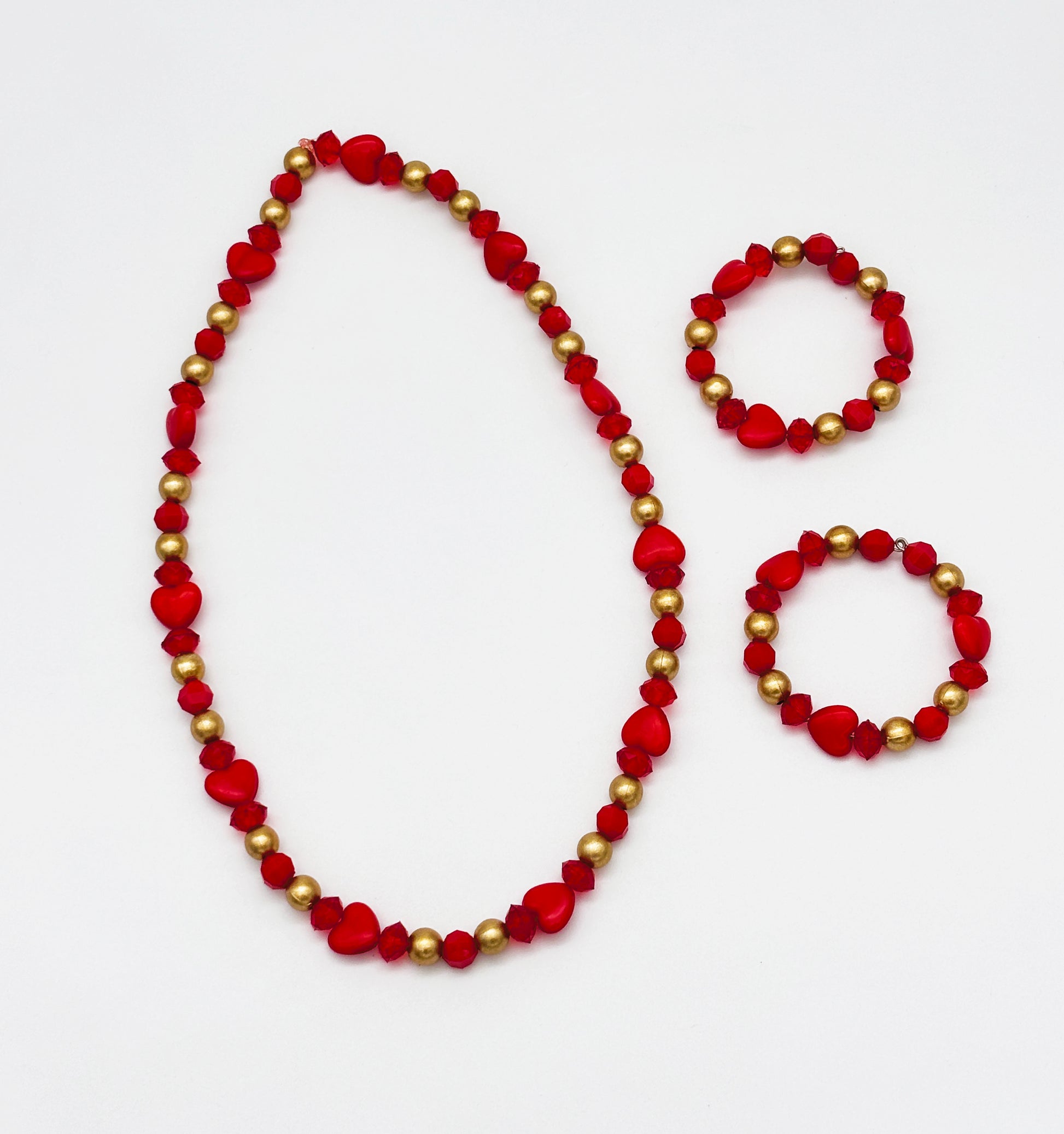 Beaded Necklace & 2 Bracelets Set