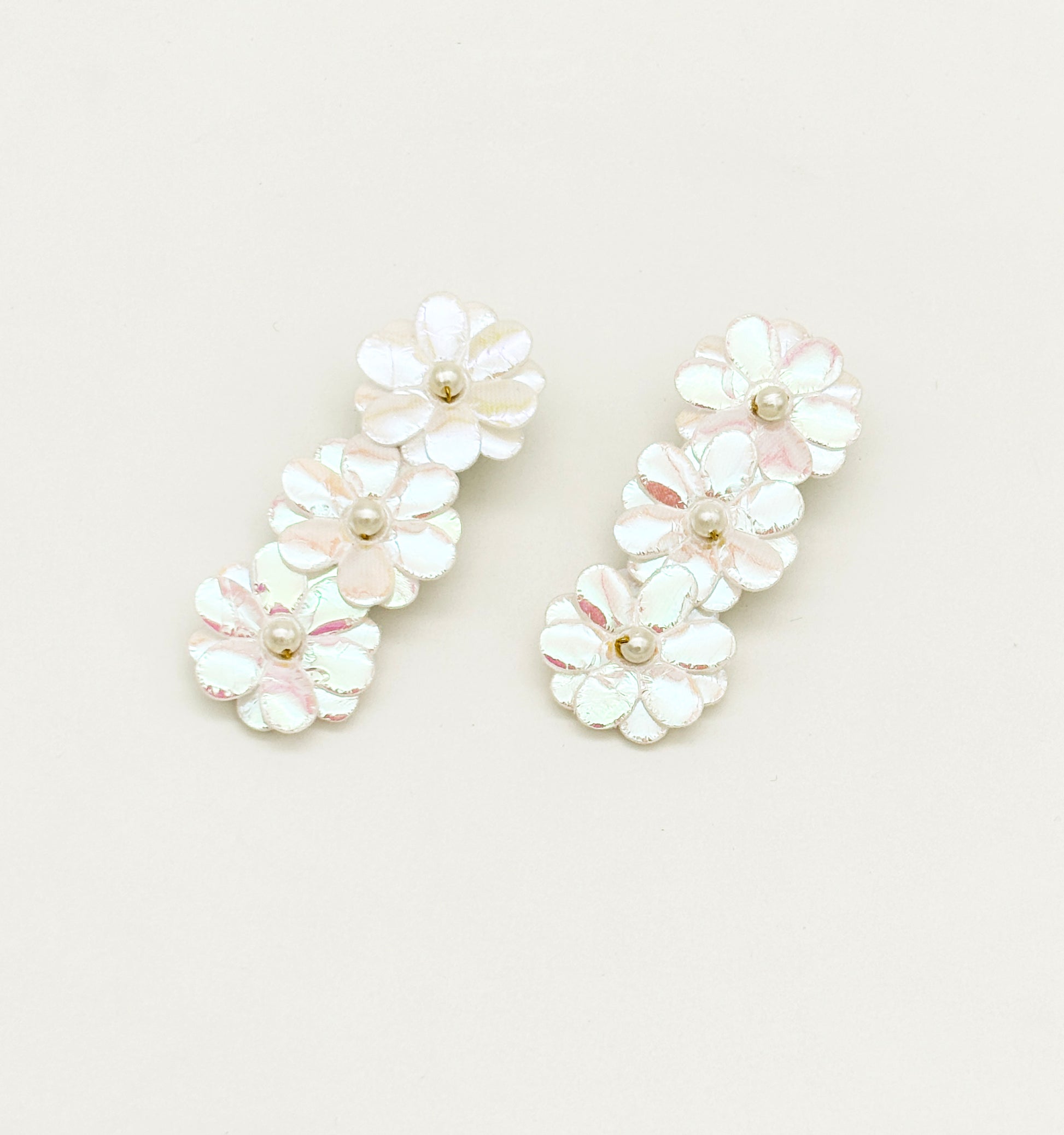 Metallic Floral Clips