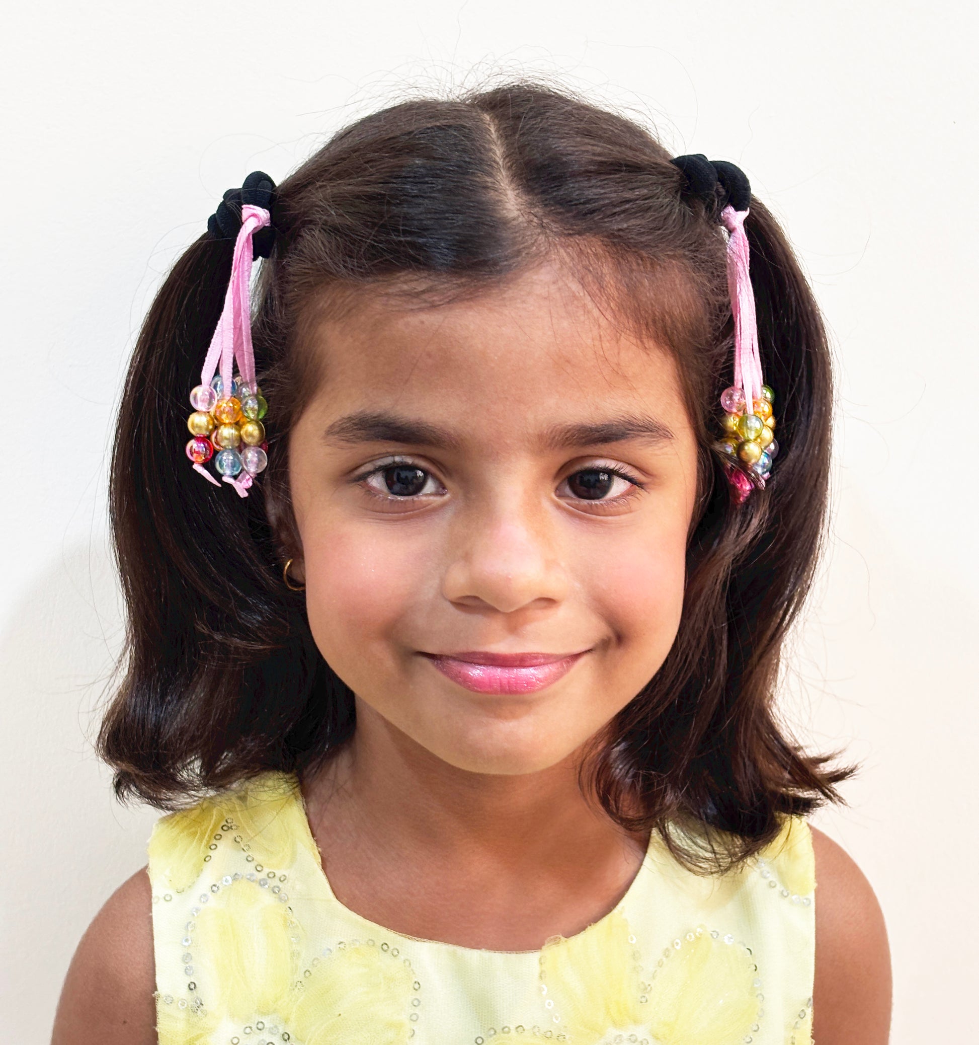 Kids Dangling Beaded Rubberbands Set Of 2