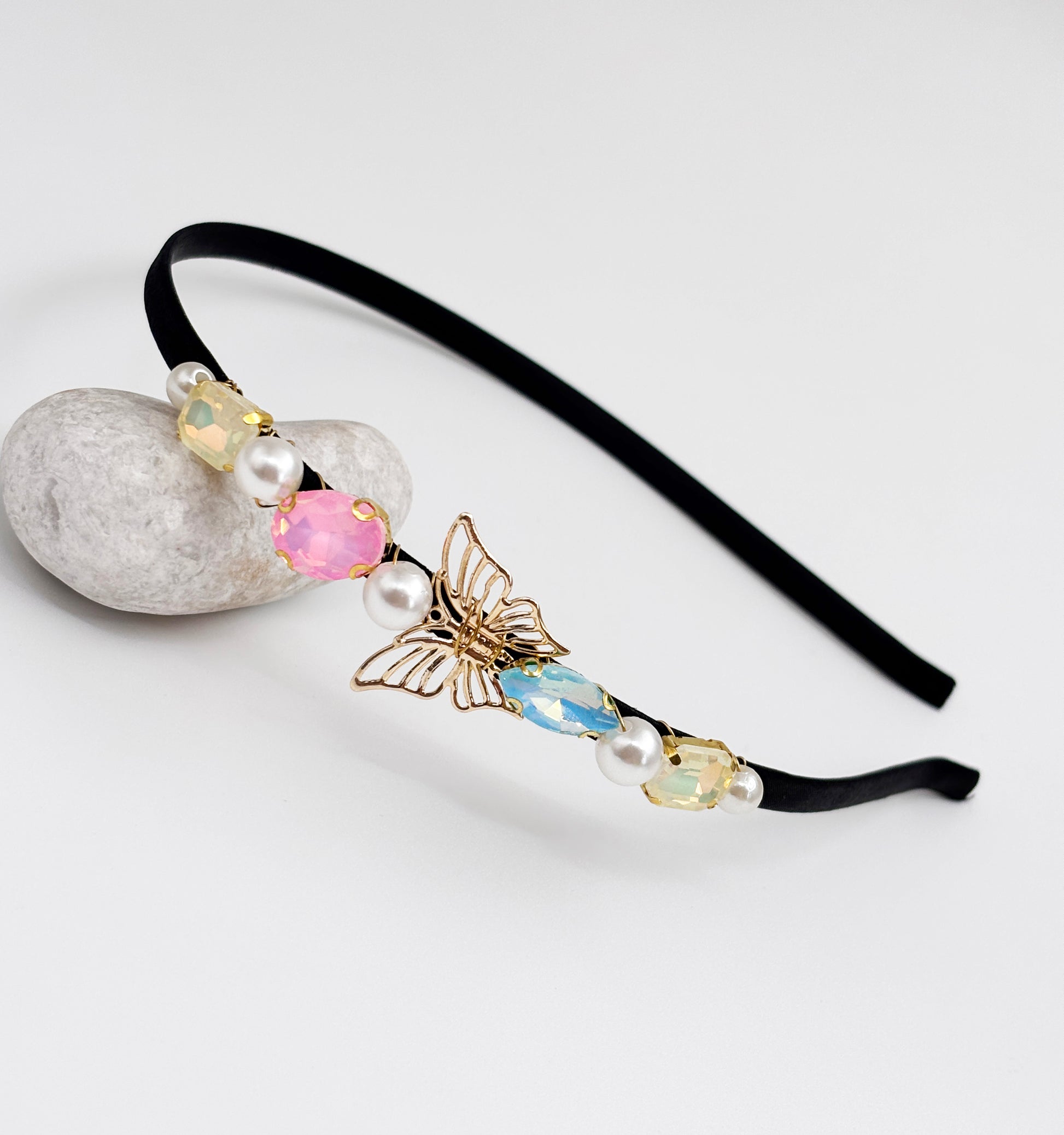 Butterfly Crystals Jewelled Hairband Multicolor Multicolor