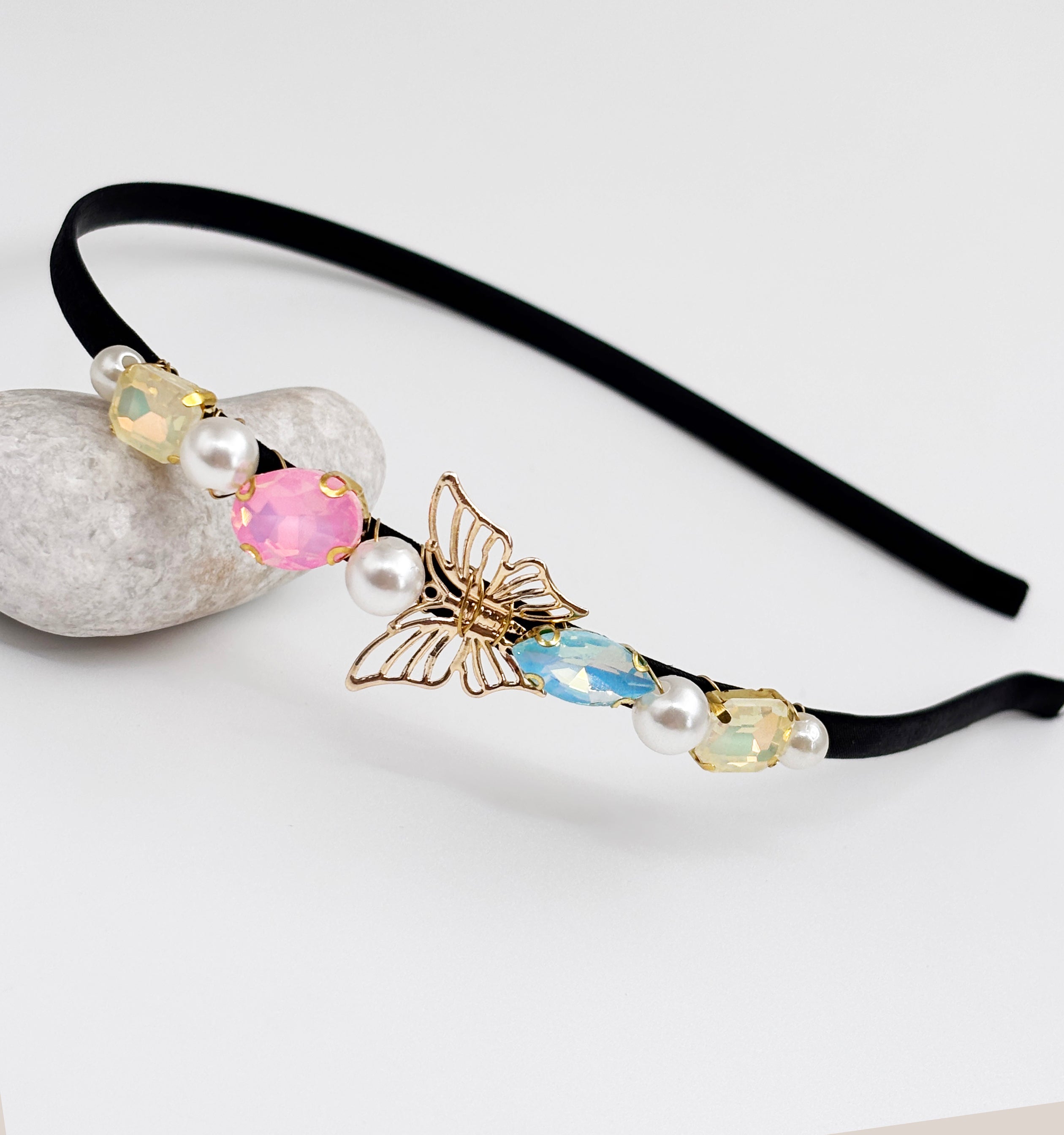 Butterfly Crystals Jewelled Hairband - Multicolor