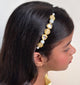 Kids Jewelled Kundan & Pearls Detail Hairband