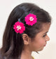 Kids Flower Bloom Hair Clips - Pink