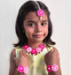 Kids Gulbahar Floral Choker, Bracelets & Maang Teeka Set