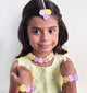 Kids Glam Floral Necklace, Bracelets & Maang Teeka Set