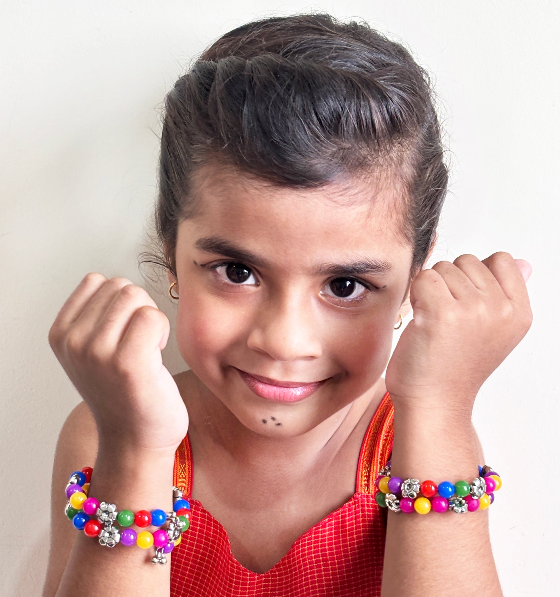 Beaded Spiral Bracelets Set- Multi colour