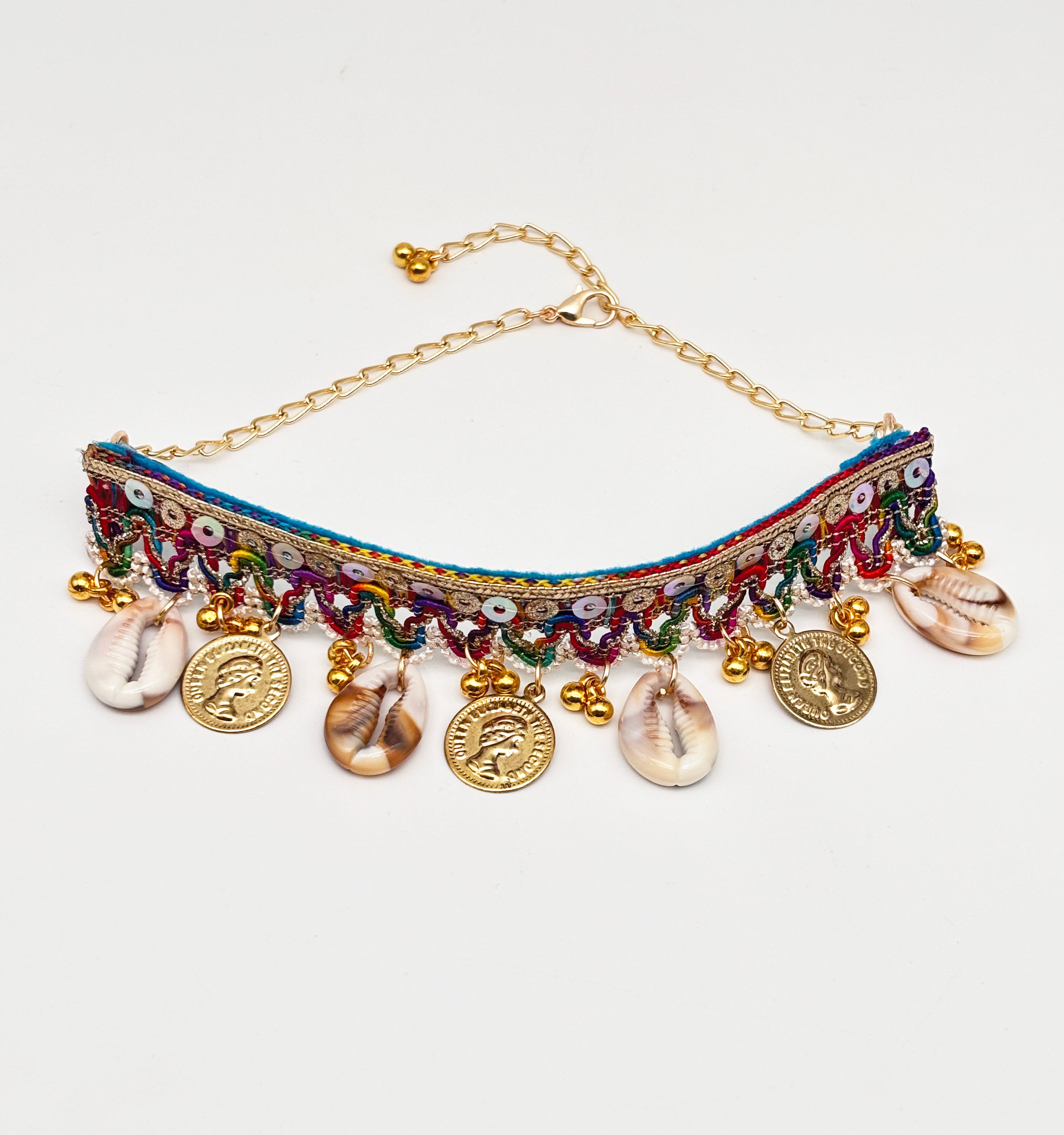 Image of Charmed Choker Necklace- Multicolour