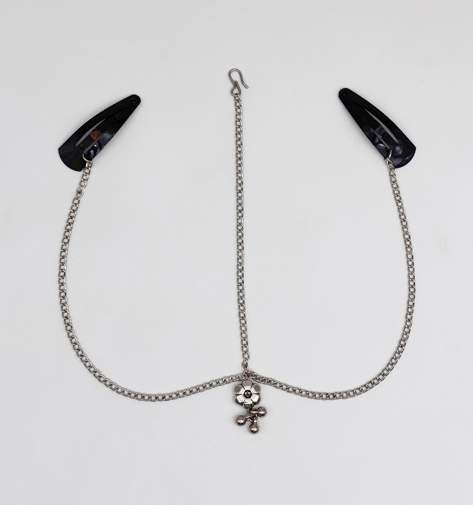 Dainty Headchain - Oxidised Silver