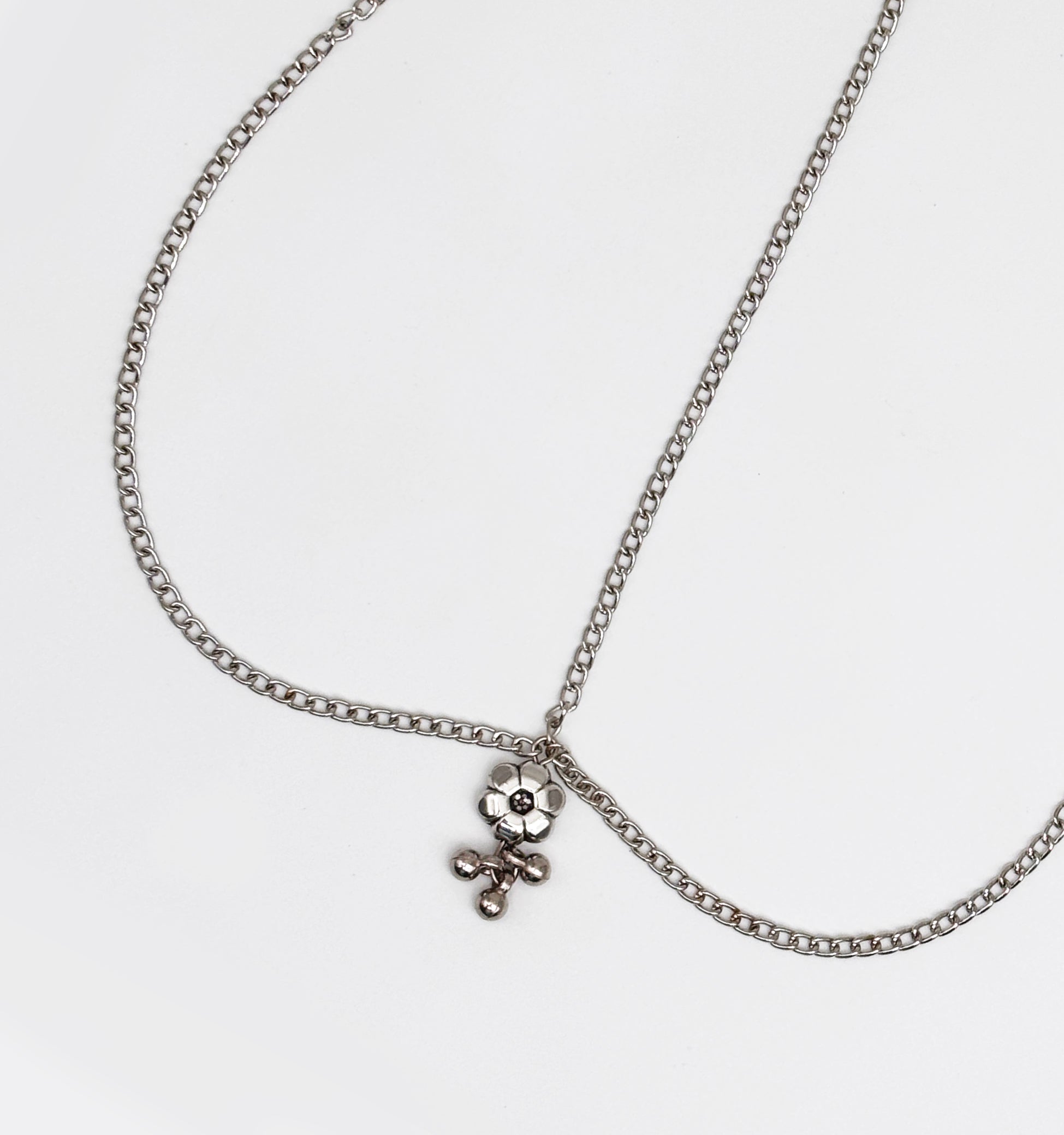 Dainty Headchain - Oxidised Silver