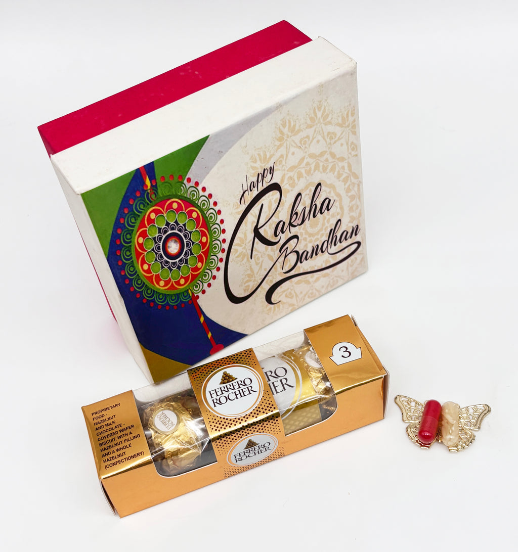 Rakhi Box Set with Chocolate & Roli Chawal