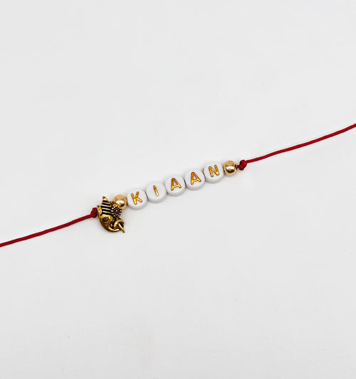 Amaye Ganpati & Personalised Name Beads Rakhi
