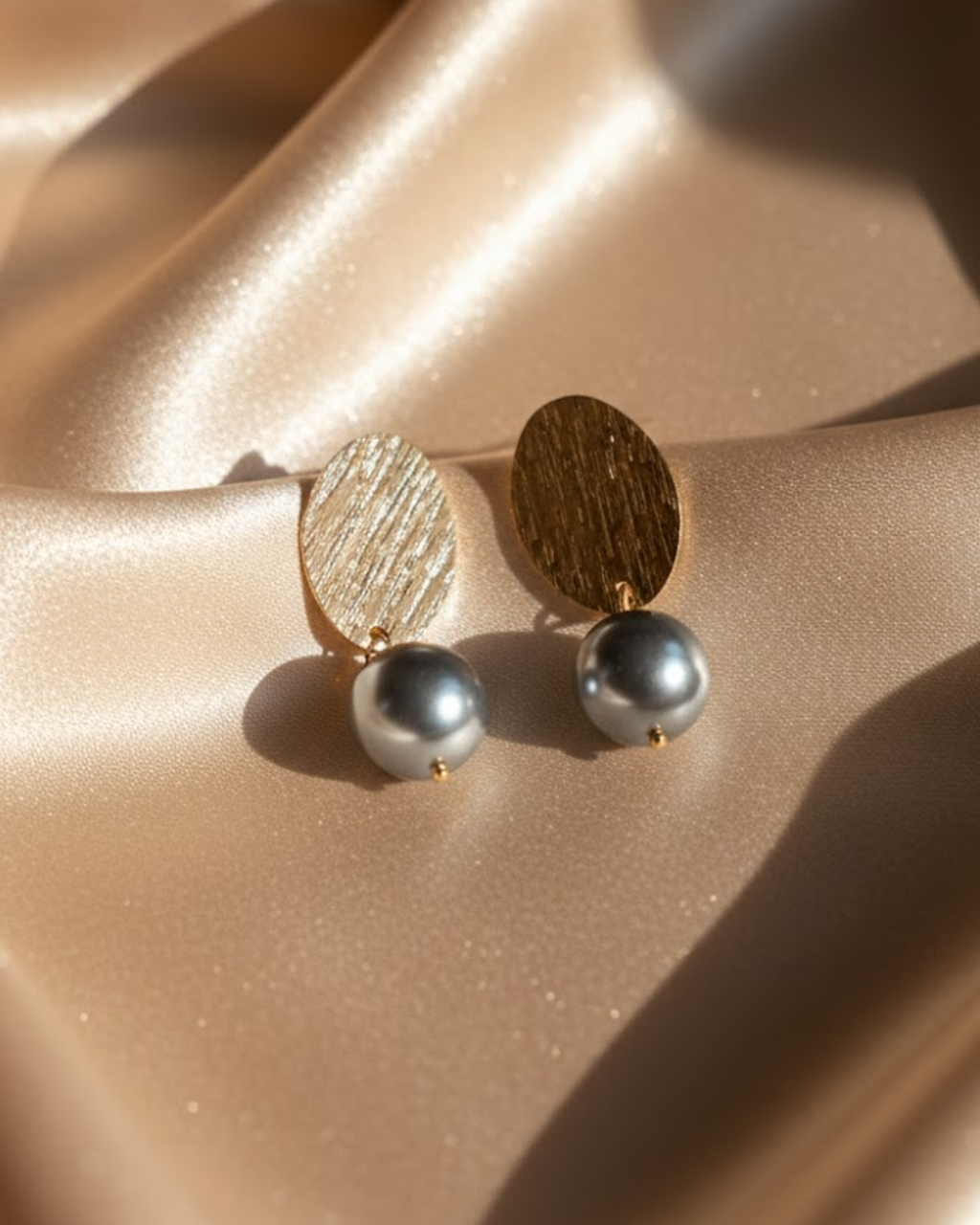 Twilight Bloom Pearl Drop Earrings