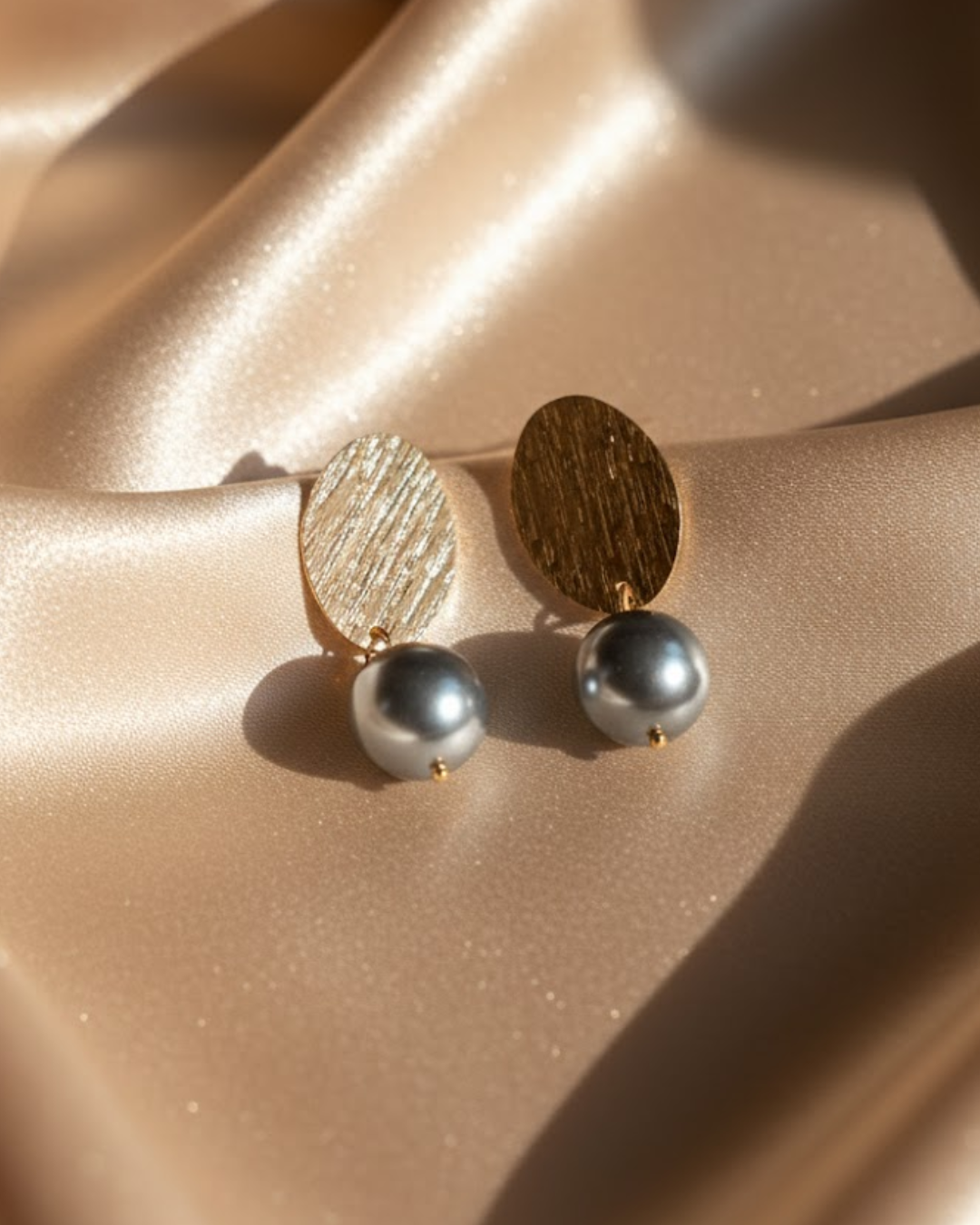 Twilight Bloom Pearl Drop Earrings