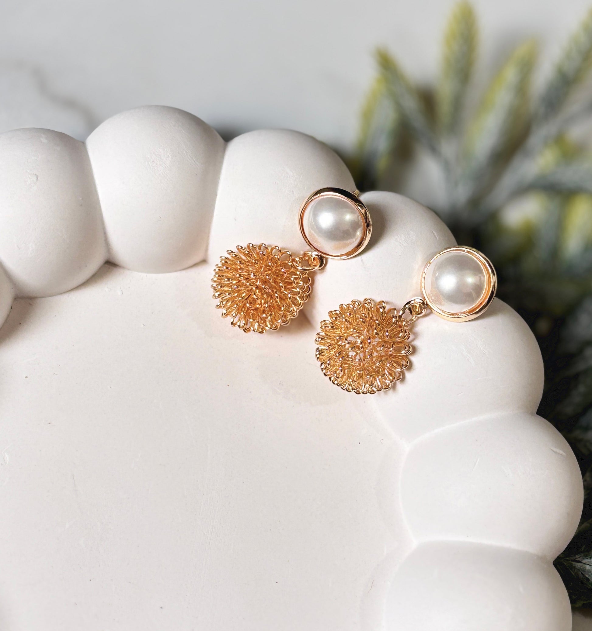 Royal Elegance Pearl Drop Earrings