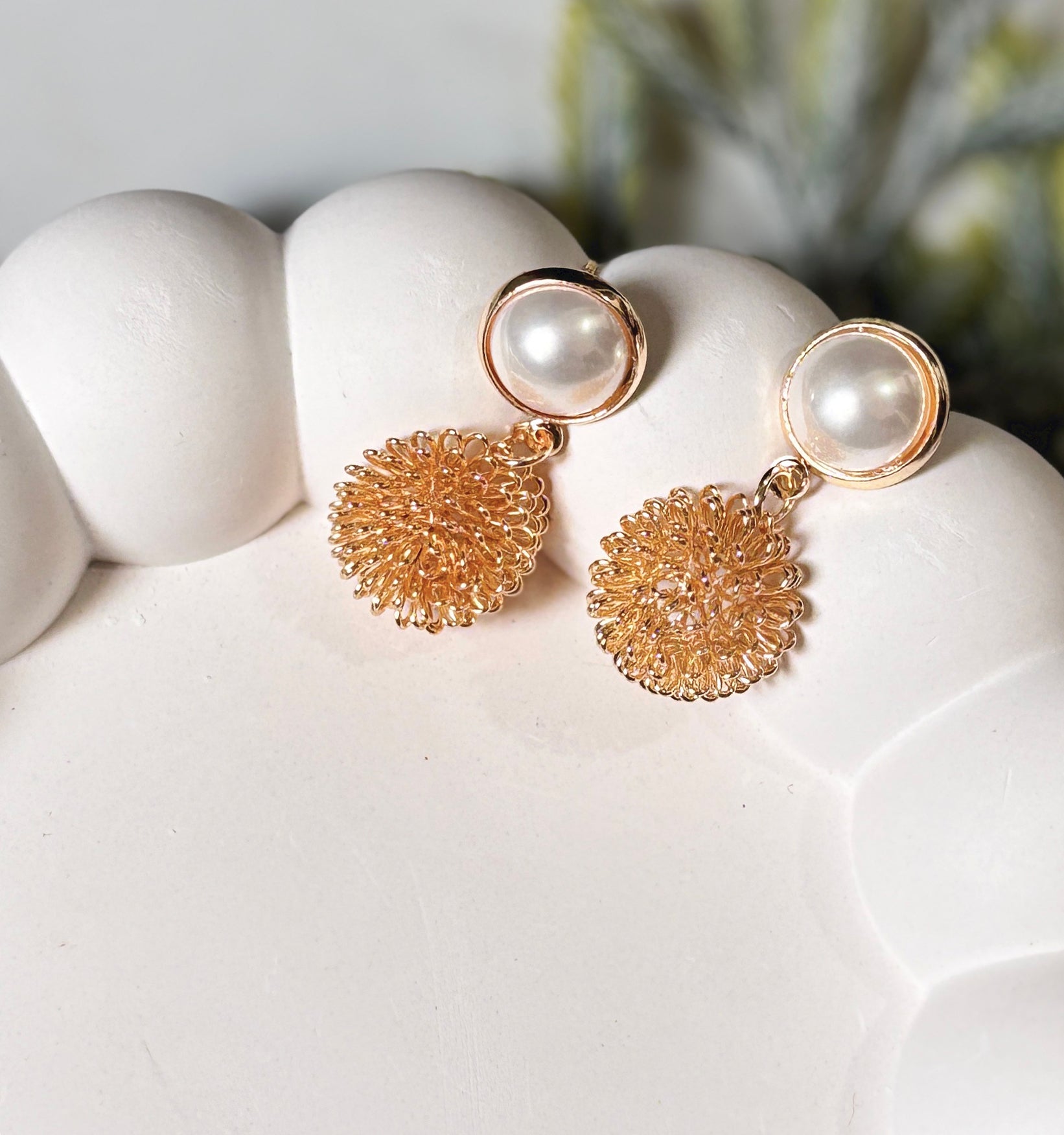 Royal Elegance Pearl Drop Earrings