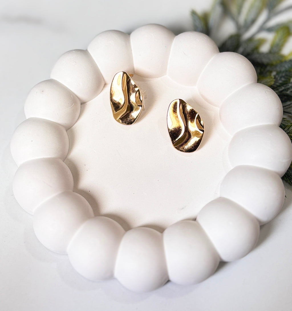 Gold Glam Stud Earrings