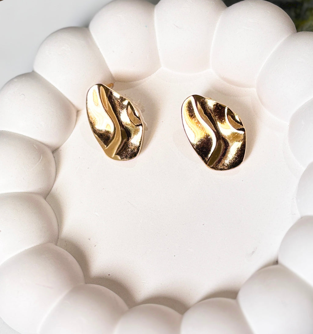 Gold Glam Stud Earrings