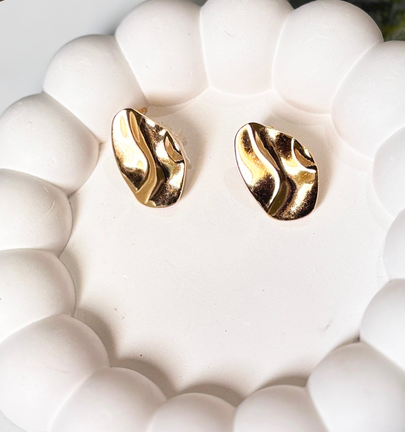 Gold Glam Stud Earrings