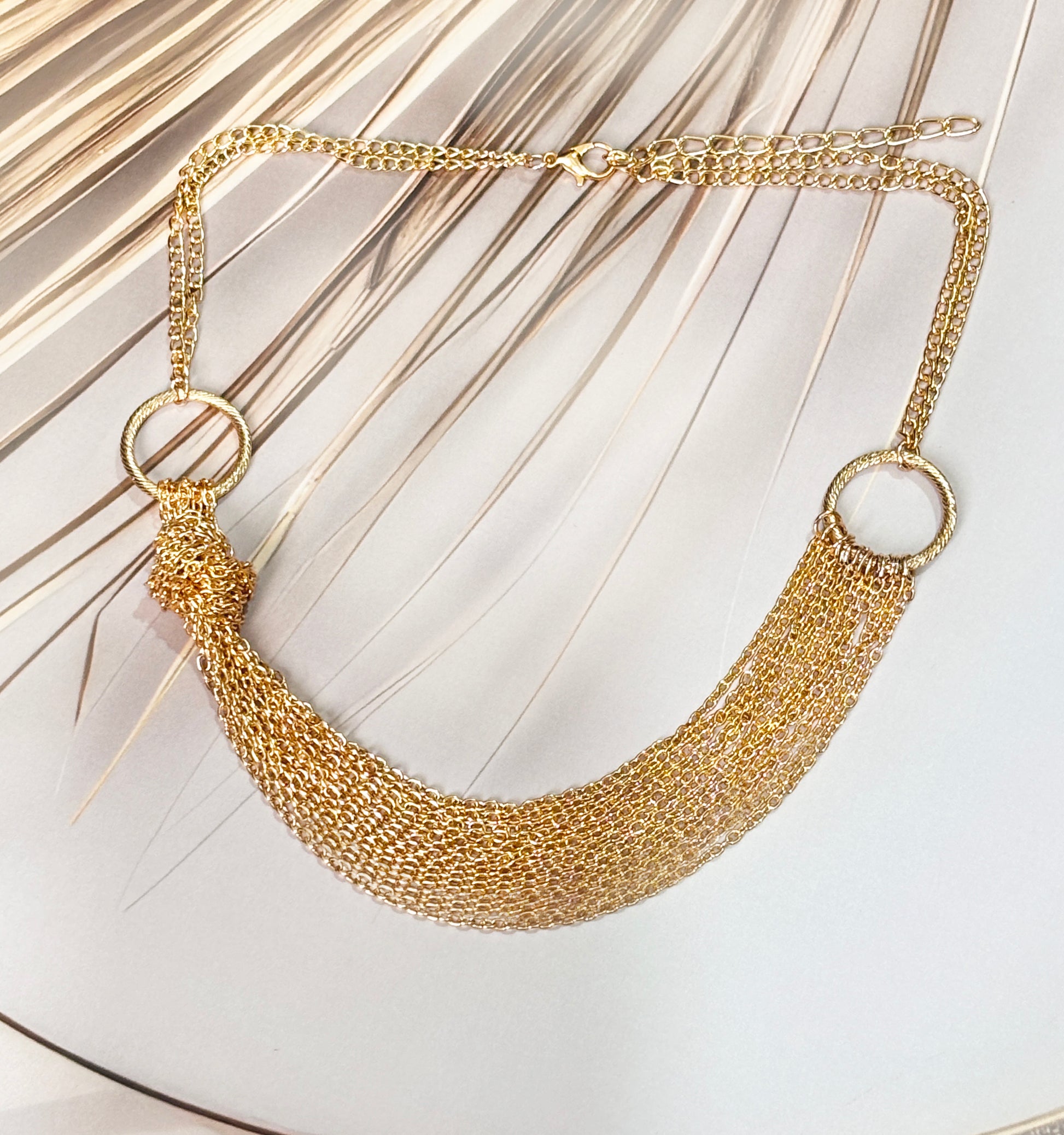 Evergild layered chains statement necklace