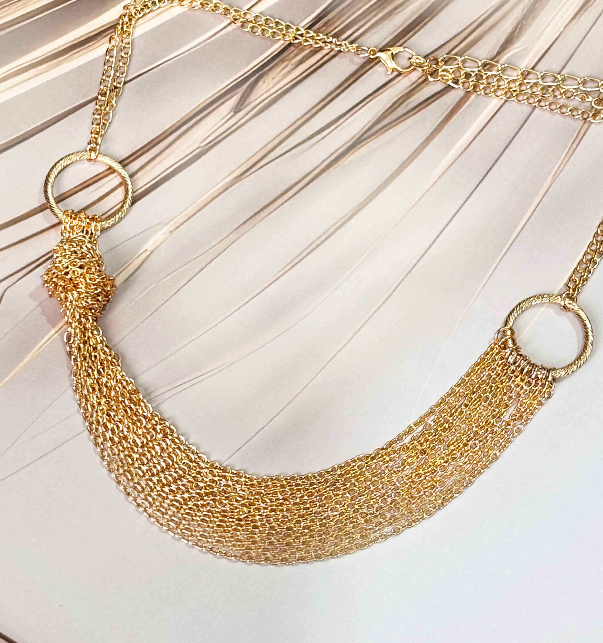 Evergild layered chains statement necklace