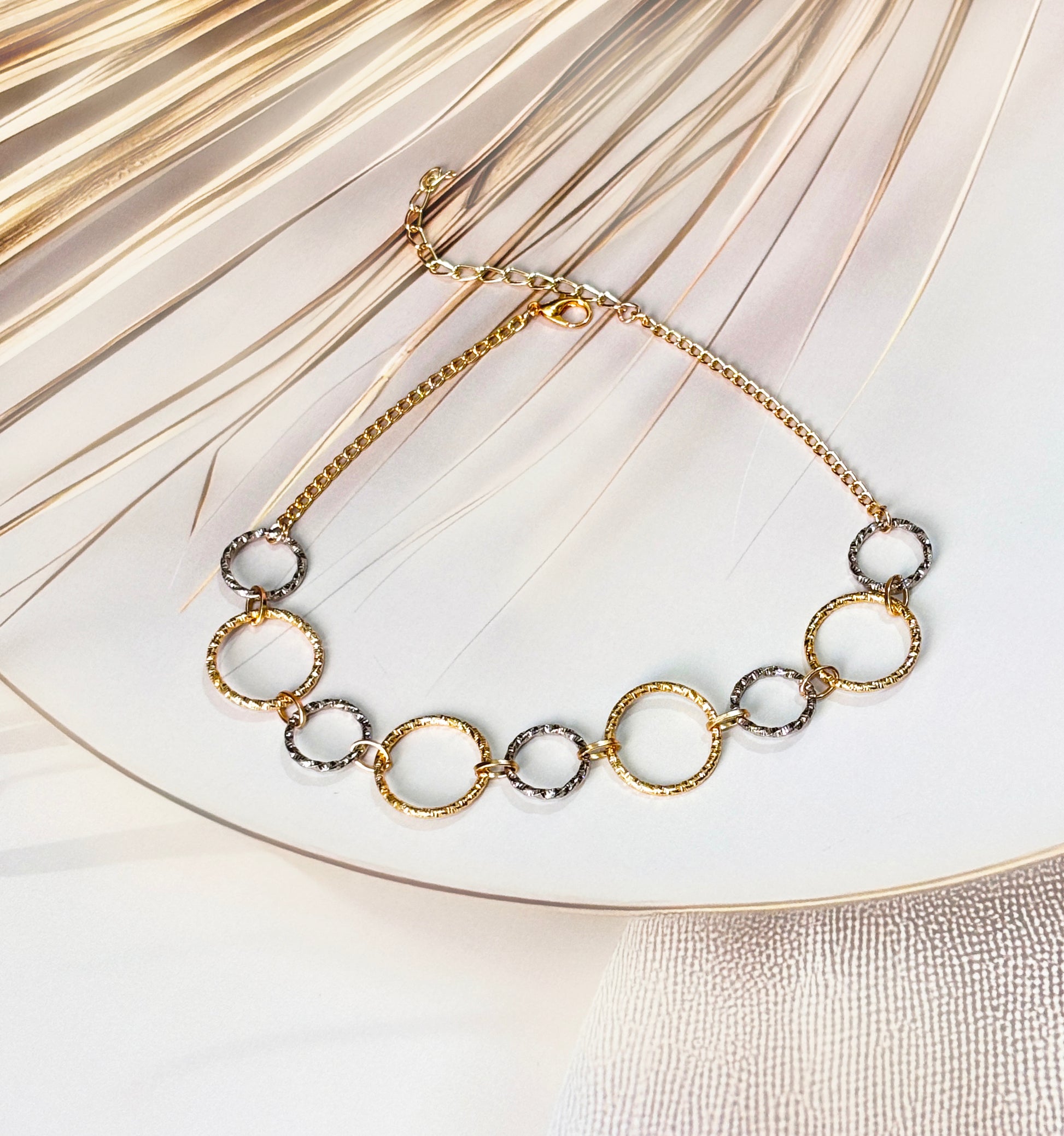 Serenity Dual Tone Choker- Gold, Silver