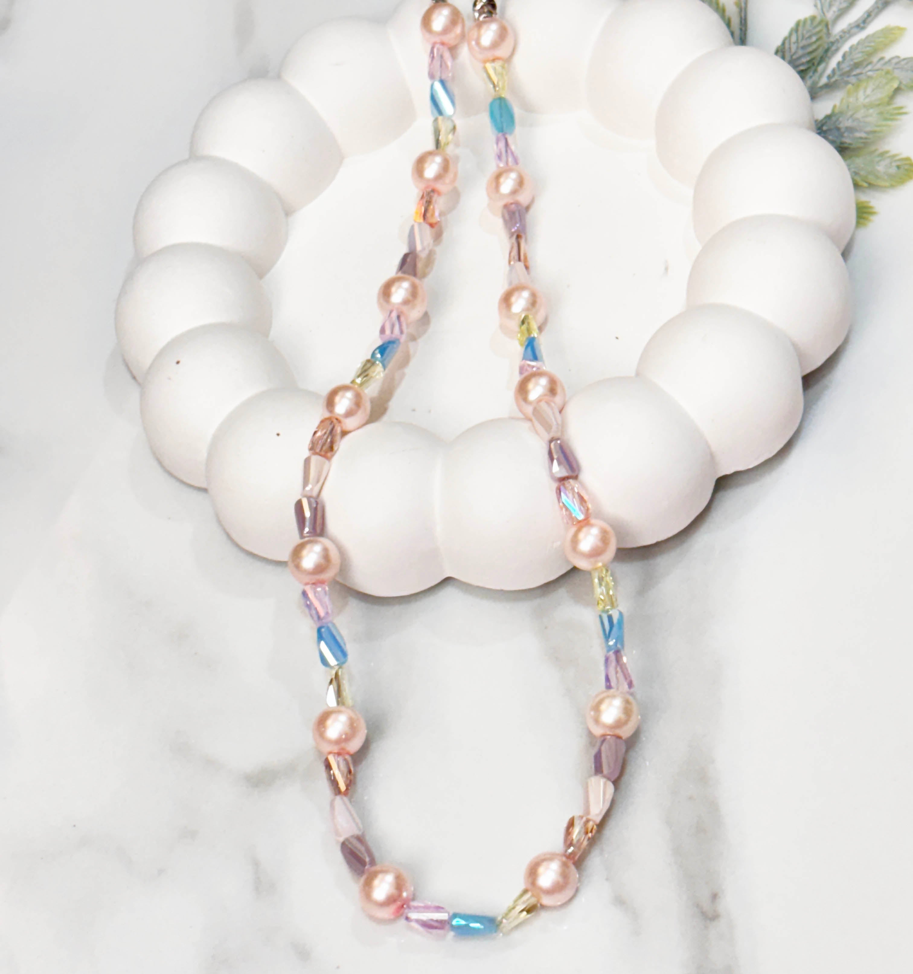 Image of Pastel Aurora Crystals Necklace