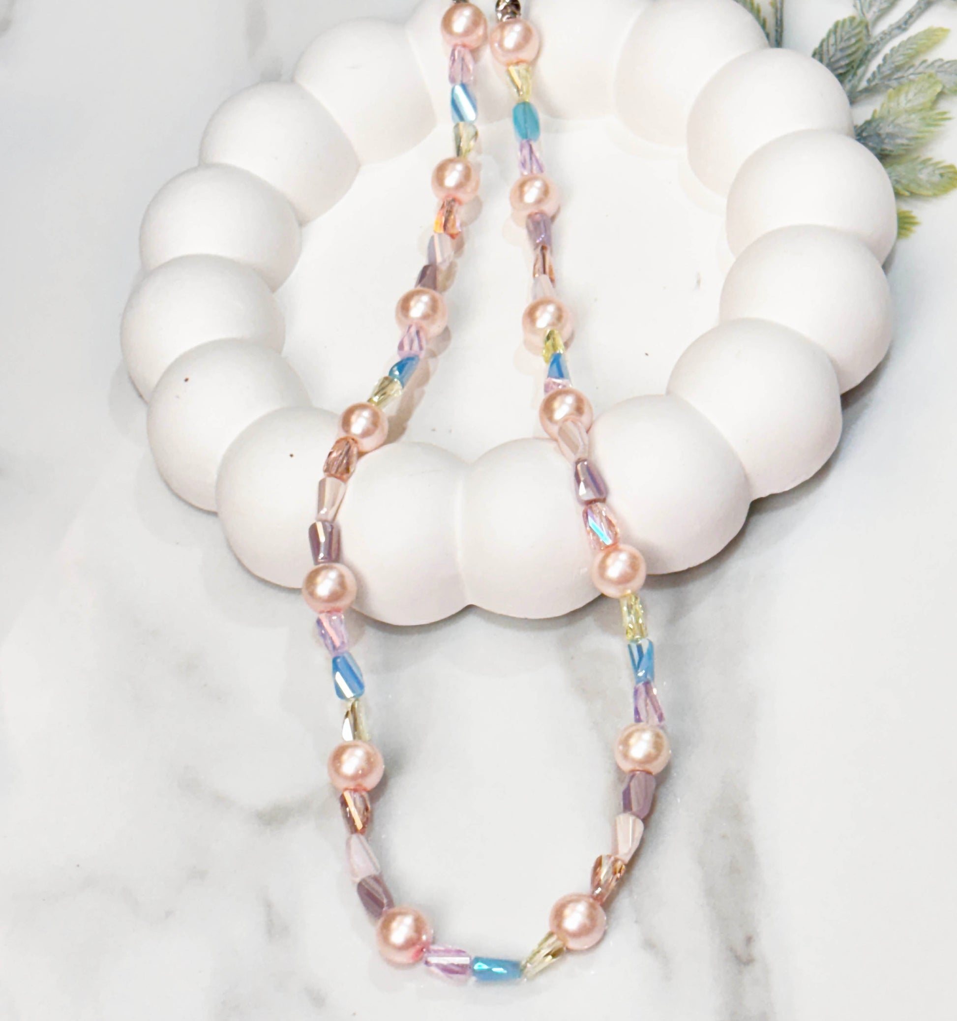 Pastel Aurora Crystals Necklace