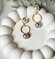 Golden Halo Pearl Drop Earrings