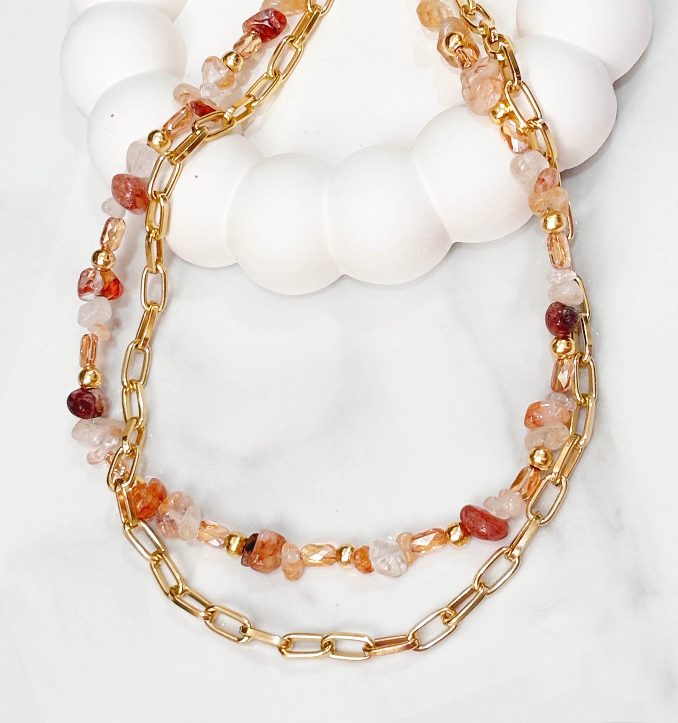 Image of Crystal Sand Dunes Layered Necklace