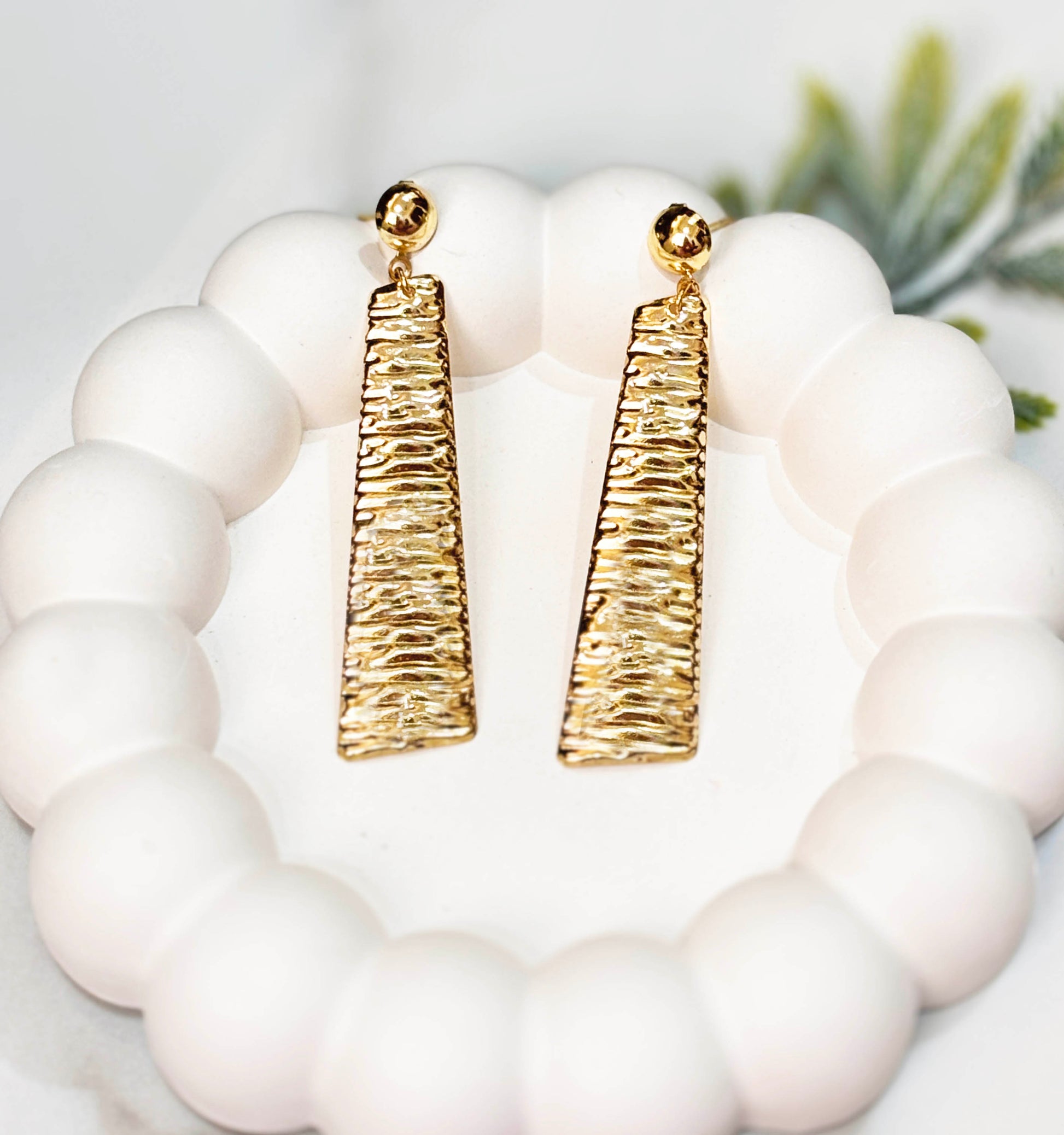 Golden Whisper Statement Earrings
