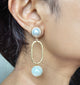 Glow Pearl Drop Brass Earrings