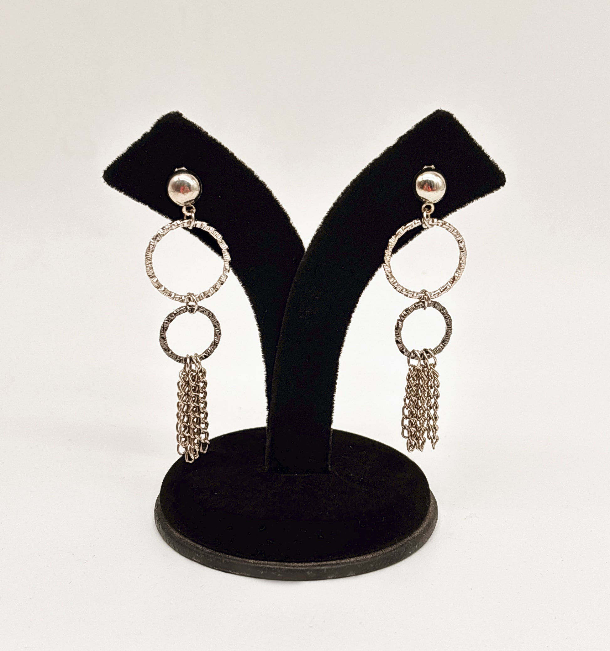 Luna Silver Tassel Earrings